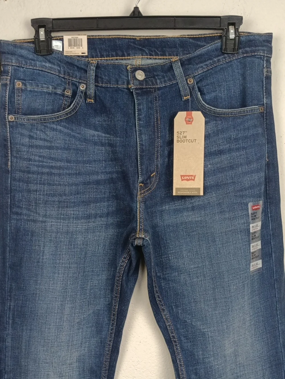 Levi's Men's 527 Slim 5 Pocket Bootcut Dark Wash Jeans Sz 36 × 32